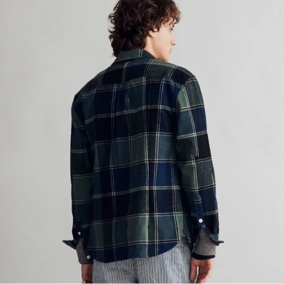 Madewell Flannel Mens XL Plaid Work Shirt Heavyweight Easy Fit Farmer Outdoors - Picture 11 of 11